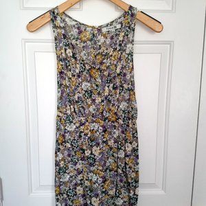 Sleeveless Flower Print Sun Dress
